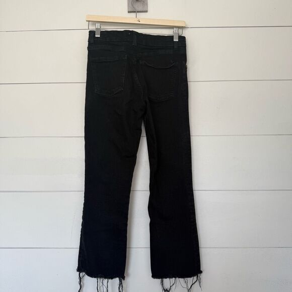 Zara Women’s 6 Black Raw Hem Flare Jeans - Picture 3 of 4